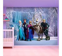 AG Design "Disney Frozen Main Characters 4 Part Photo Mural Wallpaper for Children's Room, Multi-Colour, 360 x 255 cm