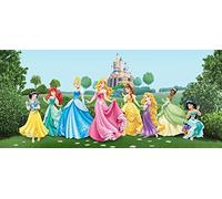 AG Design "Disney Princess Castle Photo Mural Wallpaper for Children's Room, Multi-Colour, 202 x 90 cm