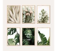 AG Design® Double-Sided Set of 3 Botany Posters and Art Prints | 3 Pieces x 30 x 42 cm | For Bedroom, Living Room, Kitchen and Office | Without Frame | AP3 351484