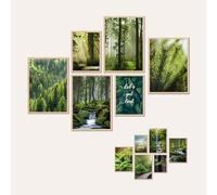 AG Design® Double-Sided Set of 6 Forest Posters and Art Prints | 4 x 30 x 42 cm + 2 x 21 x 30 cm | For Bedroom, Living Room, Kitchen and Office | Without Frame | AP6 351316