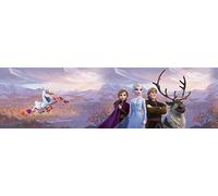 AG Design Elsa with Friends in The Mountains Frozen 2 Disney Decorative Wall Border for Childrens Room 14 cm WBD 8159, Multicoloured, 5 m x 0,1m