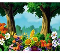 AG DESIGN Forest Giant Wall Poster, Non Woven, Multi-Colour, 360 x 270 cm