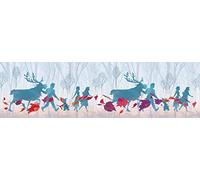 AG Design Frozen 2 Silhuette Disney Decorative Wall Border for Childrens Bedroom 14 cm WBD 8160, Polyvinyl Chloride, Blue, 5 m x 0,1m