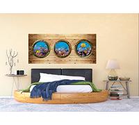 AG DESIGN Illuminator Sea Life Giant Wall Poster, Non Woven, Multi-Colour, 202 x 90 cm