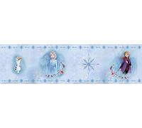AG Design Olaf with Elsa and Anna Frozen 2 Disney Decorative Wall Border for Children's Room 5 m x 14 cm WBD 8156 Blue 0.14 m