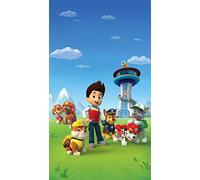 AG Design Paw Patrol at their station, curtains for children's room, 1 piece, multicoloured, 140 x 245 cm