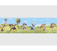 AG Design Paw Patrol Flower Field Self-Adhesive Border, AWBD 8036, Waterproof Children's Room Wall Decoration, Wall Border for Girls and Boys, Foil, Multicoloured, Width 500 cm x Height 13.8 cm