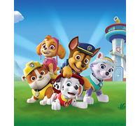 AG Design Paw Patrol Play on The Lawn Fleece Photo Wallpaper for Nursery 180 x 202 cm FTDNXL 5151, Multicoloured, 1.8W x 2L m