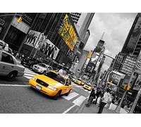 AG DESIGN Yellow Cab Giant Wall Poster, Non Woven, Multi-Colour, 160 x 110 cm