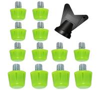 AG Football Studs M6 Thread 12PCS with Wrench - 8×8mm + 4×11mm Artificial Grass Replacement Studs - Compatible with adidas Predator, X, Nemeziz, Copa, RS15, RS7, Ace & Malice Series Green