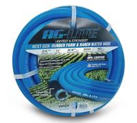 AG-Lite Rubber Hot & Cold Water Rubber Garden Hose: Ultra-Light & Super Strong - 10 Year Warranty (3/4" x 15')
