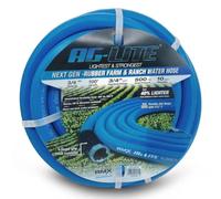 AG-LITE Rubber Hot & Cold Water Rubber Garden Hose: Ultra-Light & Super Strong (3/4" x 100') - BSAL34100