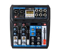 AG-PS6 DC 5V Bluetooth Computer Record Sound Card USB Record 6 Channel 2 Mono 2 Stereo 16 Digital Effects Audio Mixer