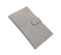 AG Wallets 20 Card Napa Wallet for Men - Slim Long RFID Credit Card Holder with Snap Closure, ID Window & 2 Bill Compartments - Soft Full Grain Leather Bifold, Grey, Napa Rfid Snap Close Leather