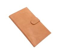AG Wallets 20 Card Napa Wallet for Men - Slim Long RFID Credit Card Holder with Snap Closure, ID Window & 2 Bill Compartments - Soft Full Grain Leather Bifold, Tan, Napa Rfid Snap Close Leather Wallet