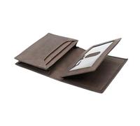 AG Wallets Genuine Leather Credit Card Wallet and Business Card Case, Card Holder with RFID Protection, Holds up to 30 Business Cards, 1 ID Window and 8 Credit Card Slots, Brown, Minimalist