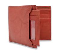 AG Wallets Leather Mens Sliding 2-in-1 Bifold Wallet, Removable Minimalist ID Wallet & Card Holder, Burgundy, Minimalist