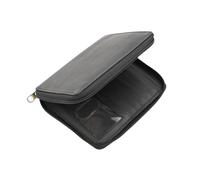 AG Wallets RFID Wallet for Men or Women, Zipper Closure, Leather European Hipster Bifold Wallet, 2 ID Windows, Large Bill Compartments with Room to Hold Large Bills, Black, Zipper Wallet