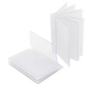 AG Wallets Set of 2 Premium Clear Wallet Inserts - Durable Vinyl Card & Photo Holders, Multiple Styles for Bifold, Trifold & Checkbook Wallets, Clear