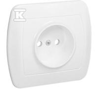 AG1E/11 Akord White Single Ungrounded Socket