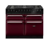 AGA Masterchef Deluxe MDX110DFCBY 110cm Wide Cranberry Dual Fuel Freestanding Range Cooker - Chrome Trim