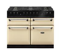 AGA Masterchef Deluxe MDX110DFCRM 110cm Wide Cream Dual Fuel Freestanding Range Cooker - Chrome Trim
