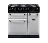 AGA Masterchef Deluxe MDX90DFPAS 90cm Wide Pearl Ashes Dual Fuel Freestanding Range Cooker - Chrome Trim