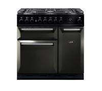 AGA Masterchef Deluxe MDX90DFPWT 90cm Wide Pewter Dual Fuel Freestanding Range Cooker - Chrome Trim