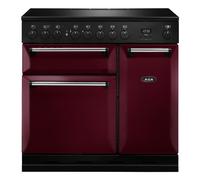AGA Masterchef Deluxe MDX90EICBY 90cm Wide Cranberry Induction Freestanding Range Cooker - Chrome Trim