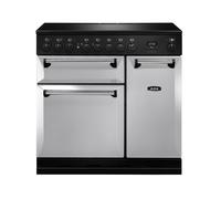 AGA Masterchef Deluxe MDX90EIPAS 90cm Wide Pearl Ashes Induction Freestanding Range Cooker - Chrome Trim