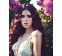 AgaaTi Painting Image Classical artwork Insanely Beautiful Female with Beautiful Wavy Hair for Home Decor 60x90cm