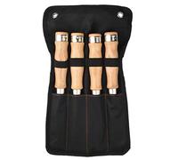 AGAATI Wood Chisel Set Shock-Absorbing Grip and Steel Striking Cap, for Men Dad Husband,Cutter Head Width - 6mm,8mm,10mm,12mm,4-Piece Set