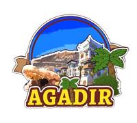 Agadir Morocco Wooden Fridge Magnet Cute 3D City Travel Souvenirs Crafts Handmade Refrigerator Stickers Home Whiteboard Decor Collection Gift