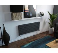Agadon Panio Duplex Horizontal Designer Panel Radiator 445 X 1200 mm Anthracite - 3120 Btu - 10 Years Guarantee