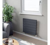 Agadon Rome Aluminium Designer Radiator 603 X 600 mm Textured Anthracite - 1167 Btu - 10 Years Guarantee