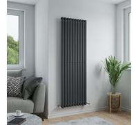 Agadon Solo Designer Oval Tube Radiator in Dark Grey | Size: 1800mm x 480mm Agadon Dark Grey 1800mm x 480mm