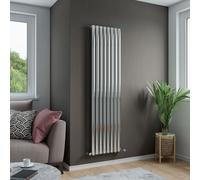 Agadon Solo Designer Oval Tube Radiator in Metallic Silver | Size: 1800mm x 360mm Agadon Metallic Silver 1800mm x 360mm