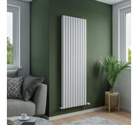 Agadon Solo Duplex Designer Oval Tube Radiator in White | Size: 1800mm x 360mm Agadon White 1800mm x 360mm