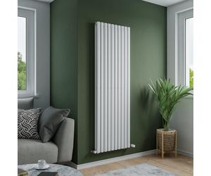 Agadon Solo Duplex Designer Oval Tube Radiator in White | Size: 1800mm x 600mm Agadon White 1800mm x 600mm