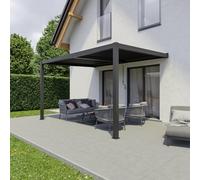 Agadon Wall Mounted Aluminium Pergola Shading System in Dark Grey Agadon Dark Grey