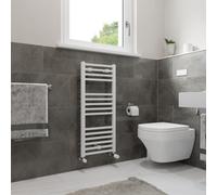Agadon Willow Designer Towel Radiator 922 X 400 mm White - 1014 Btu - 10 Years Guarantee