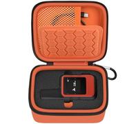 Againmore Hard Case for Garmin inReach Mini 2 Satellite Communicator | Foam Tray and Divider Reduce Shifting, Mesh Pocket Holds Cable, Carabiner Clips to Bags, Orange+Black Zipper, Case Only