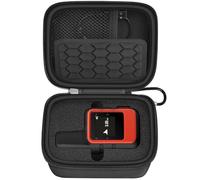 Againmore Hard Case for Garmin inReach Mini 2 Satellite Communicator | Foam Tray and Divider Reduce Shifting, Mesh Pocket Holds Cable, Carabiner Clips to Bags, Full Black, Case Only