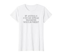 Against Animal Cruelty Activism Animal Rights Value Graphic T-Shirt, Women, White, S