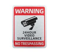 Against Fade Security Warning Sign Thin Aluminum Substance Suitable for 24 Hour Observation Locations Aluminum Security Warning Sign