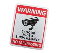 Against Fade Security Warning Sign Thin Aluminum Substance Suitable for 24 Hour Observation Locations Commercial Property Security Marker
