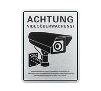 Against Fade Security Warning Sign Thin Aluminum Substance Suitable for 24 Hour Observation Locations Aluminum Security Warning Sign