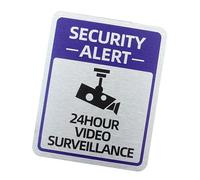 Against Fade Security Warning Sign Thin Aluminum Substance Suitable for 24 Hour Observation Locations Aluminum Security Warning Sign