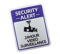 Against Fade Security Warning Sign Thin Aluminum Substance Suitable for 24 Hour Observation Locations Aluminum Security Warning Sign