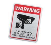 Against Fade Security Warning Sign Thin Aluminum Substance Suitable for 24 Hour Observation Locations Aluminum Security Warning Sign